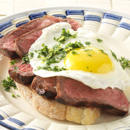 Steak and Eggs with Gremolata