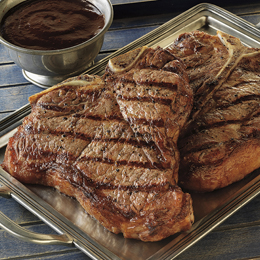 Enormous Porterhouse Steaks with Homemade Steak Sauce
