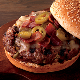 Spicy Jalapeņo and Bacon Cheeseburgers